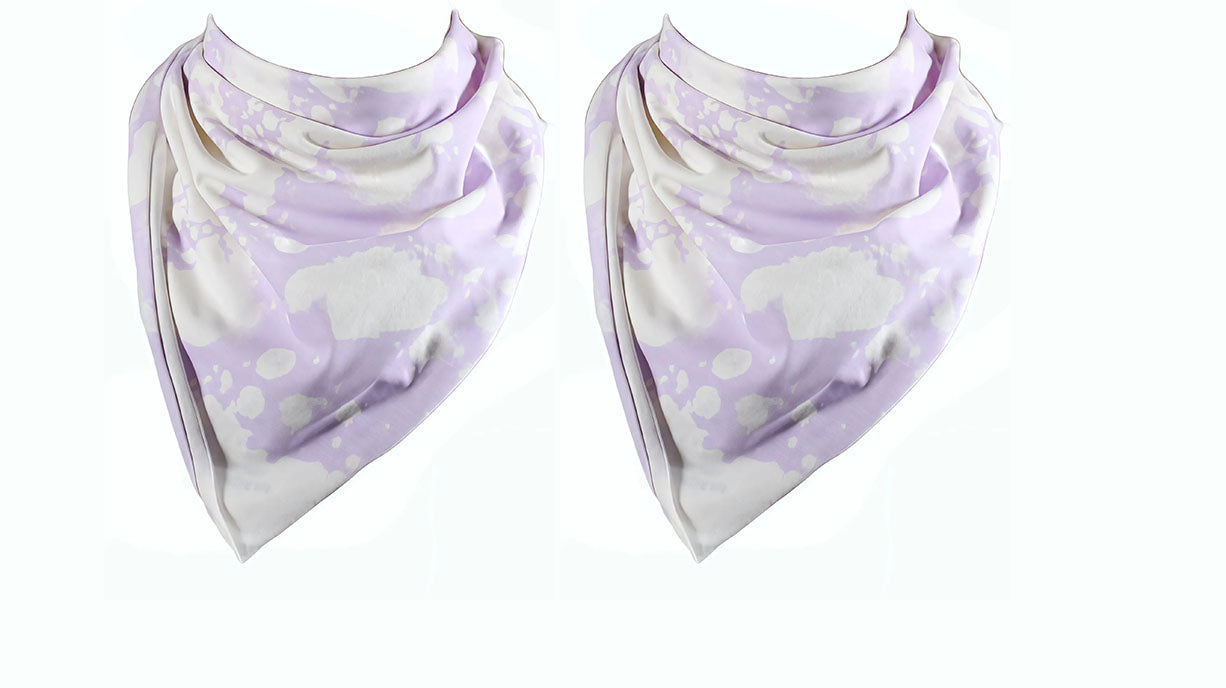 Grayson Pup Tie Dye Dog Bandana Purple One Size FIts Most 2 Pack