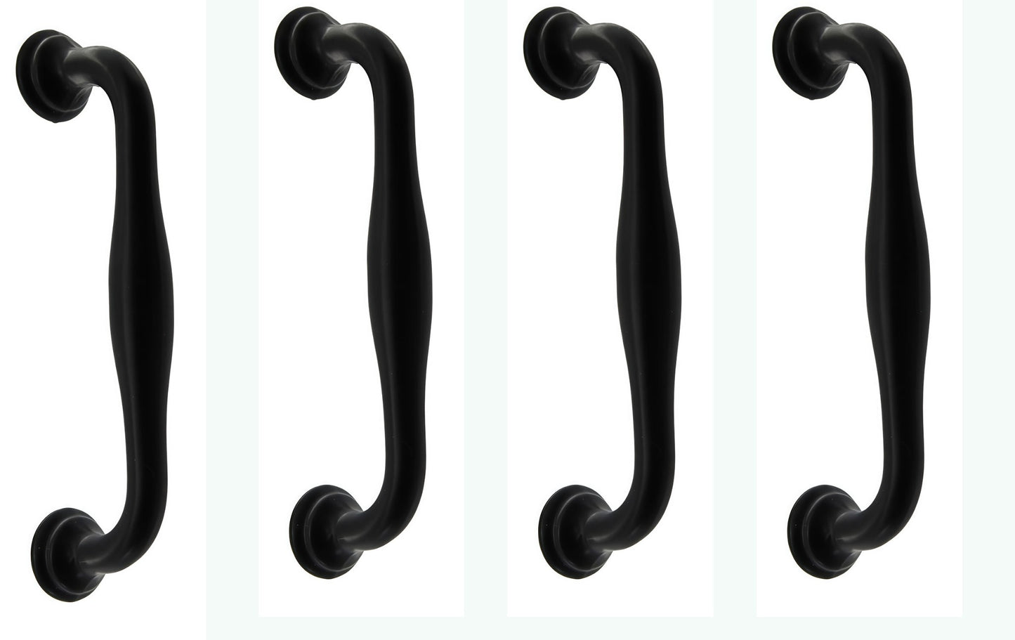 Cabinet Pulls 4 pcs AbeTammy Curved Cabinet Handle Pull, Black
