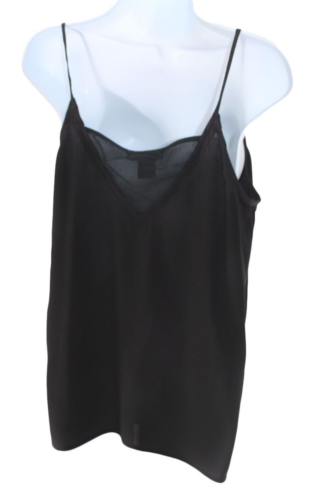 Love Cameron Women V-Neck Polyester Camisole Size X Small Black