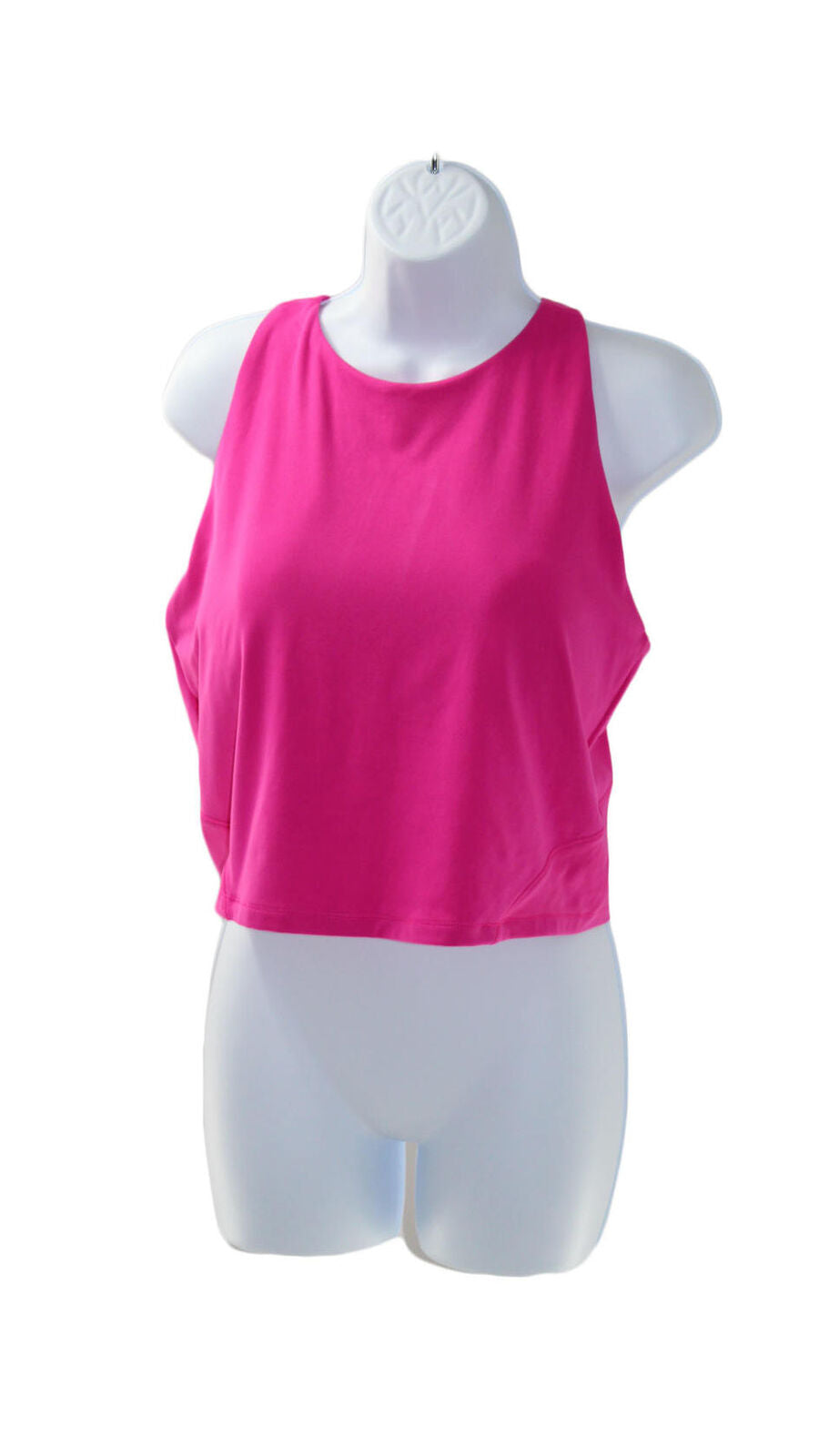 Teen Girls Cropped Shelf Bra Tank Top Size XL Vibrant Pink