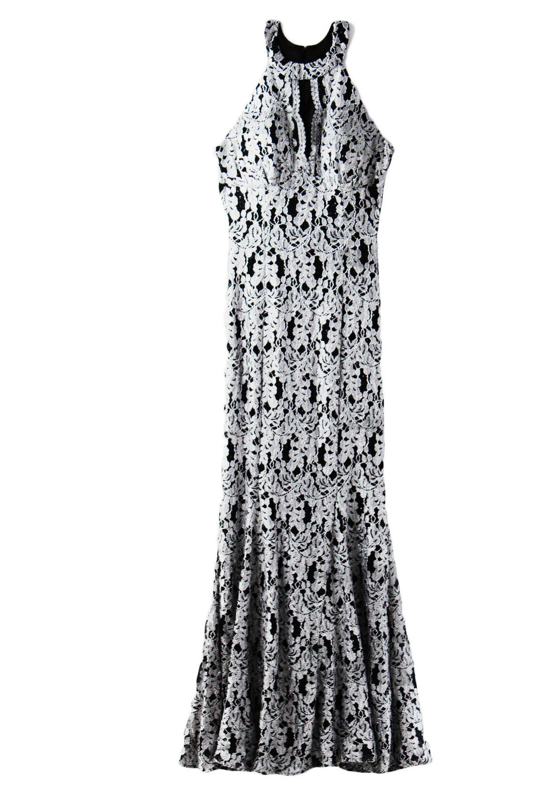 Women Dress Nightway Missy Women's Lace Scallop Keyhole Racer Trupet Dress Sz 8