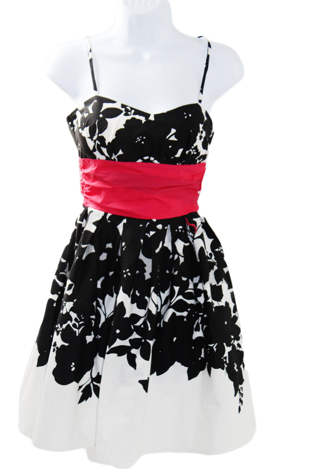 Women Dress B Darlin Juniors Floral Black White Party Dress Size 3/4