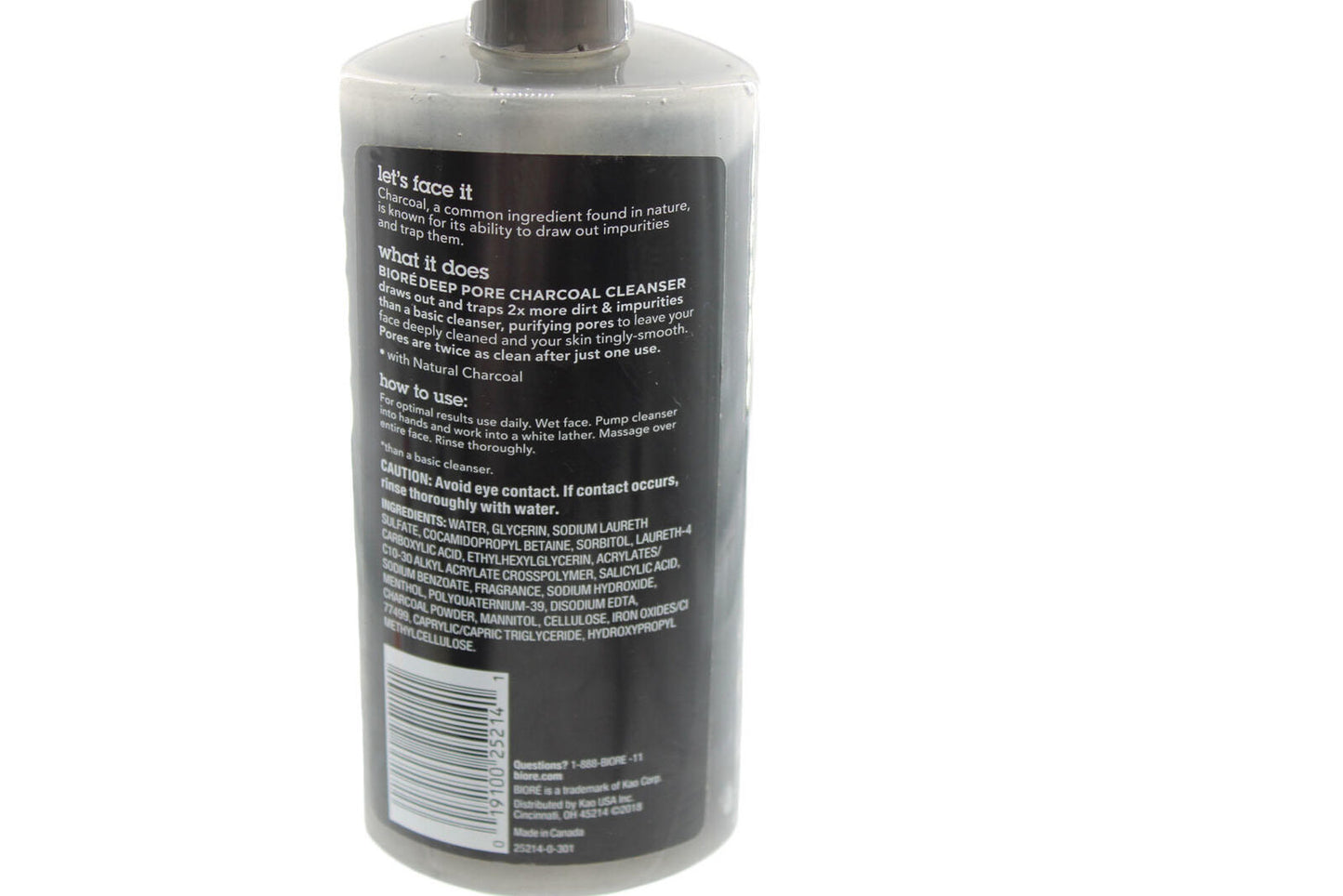 Face Wash Biore Deep Pore Charcoal Facial Cleanser 11.45 fl oz 3 Pack