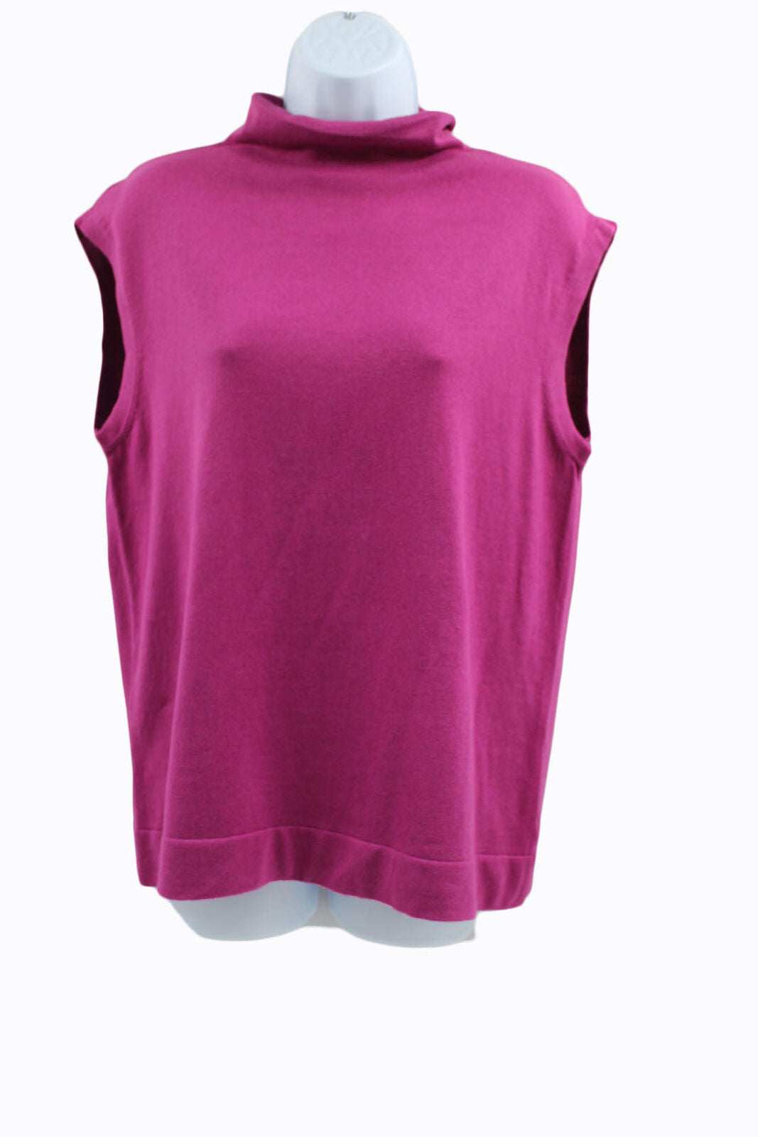 Women Sweater Anne Klein Funnel Neck Sleeveless Tank Top Sweater Size M Pink