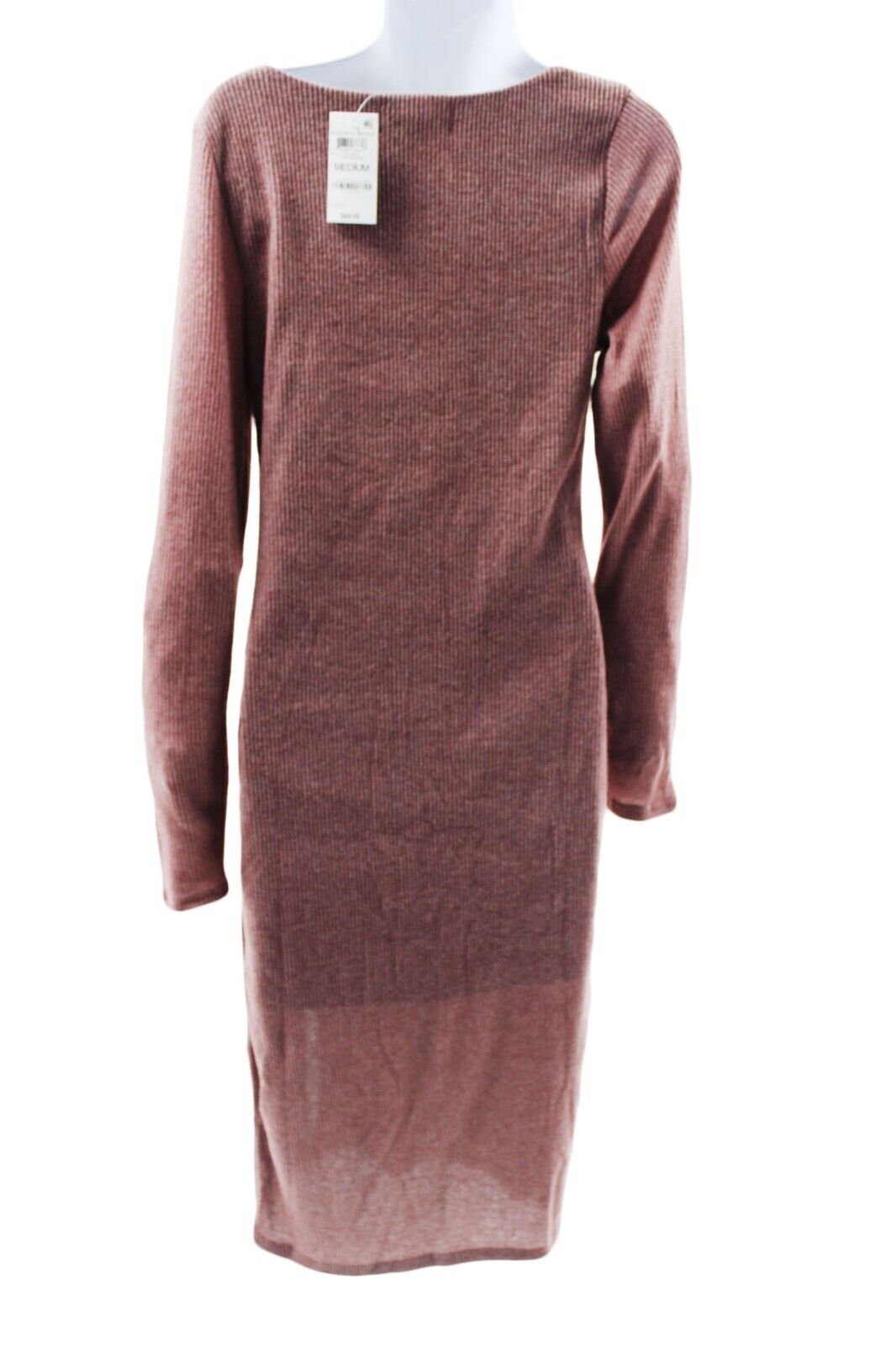 Women Dress INC Women Sweetheart Neckline Midi Sweaterdress Size Medium Brown