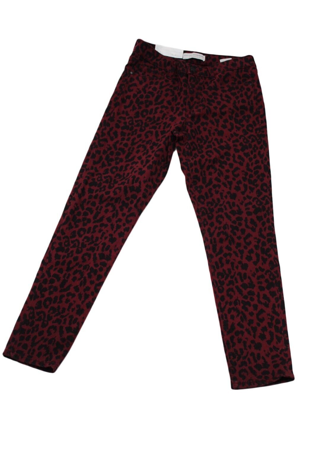 Women Jeans Social Standard Ladies Mid-Rise Stretch Ankle Skinny Jeans Size 4 Purple Cheetah