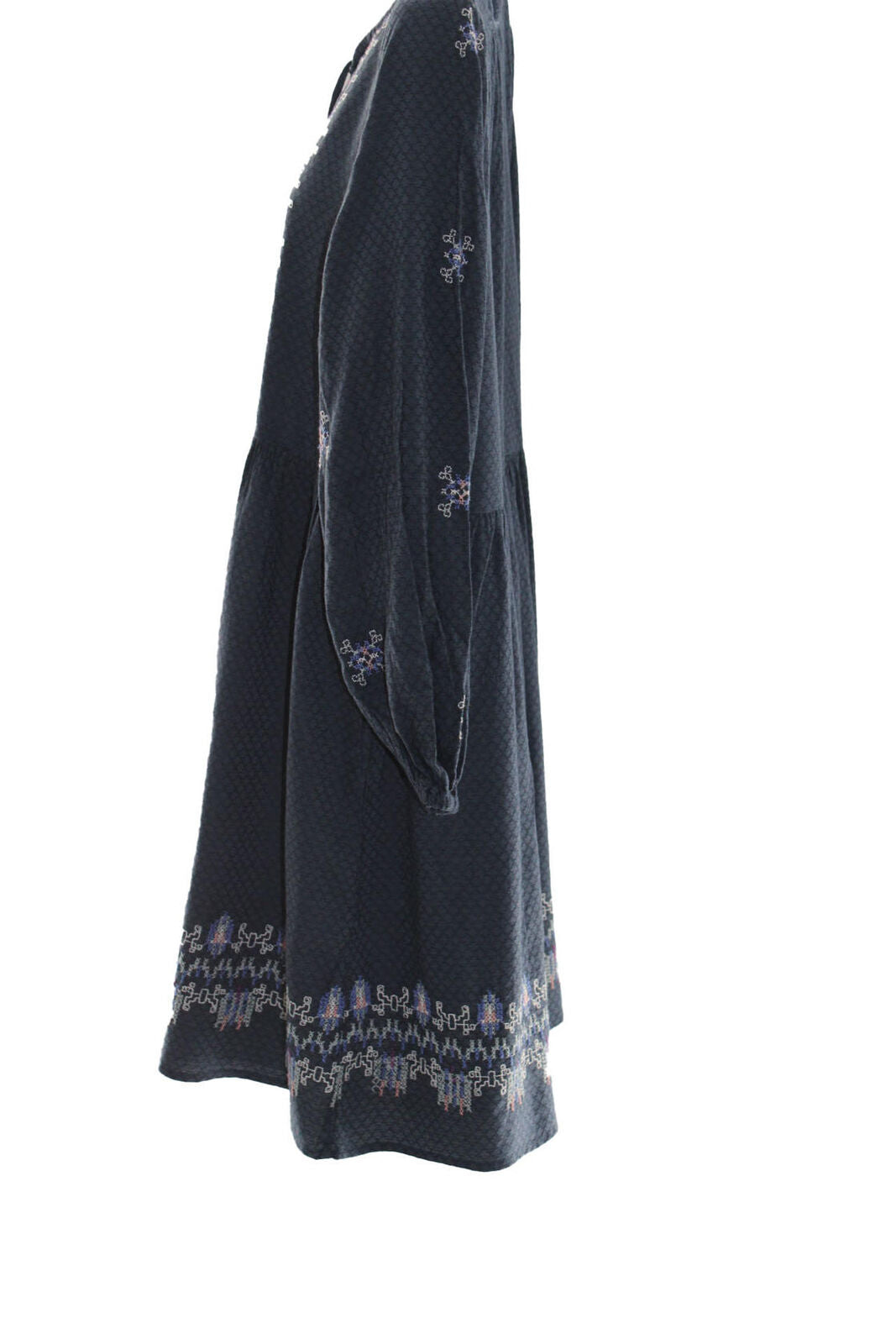 Women Dress Knox Rose Women's Balloon Long Sleeve Embroidered Dress Size Medium Blue