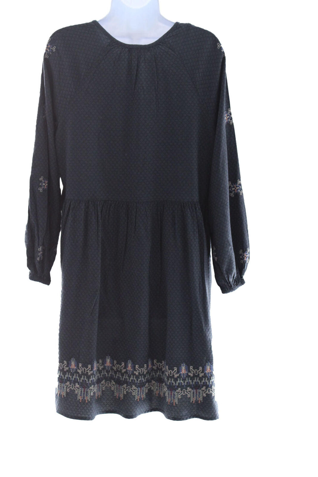 Women Dress Knox Rose Women's Balloon Long Sleeve Embroidered Dress Size Medium Blue