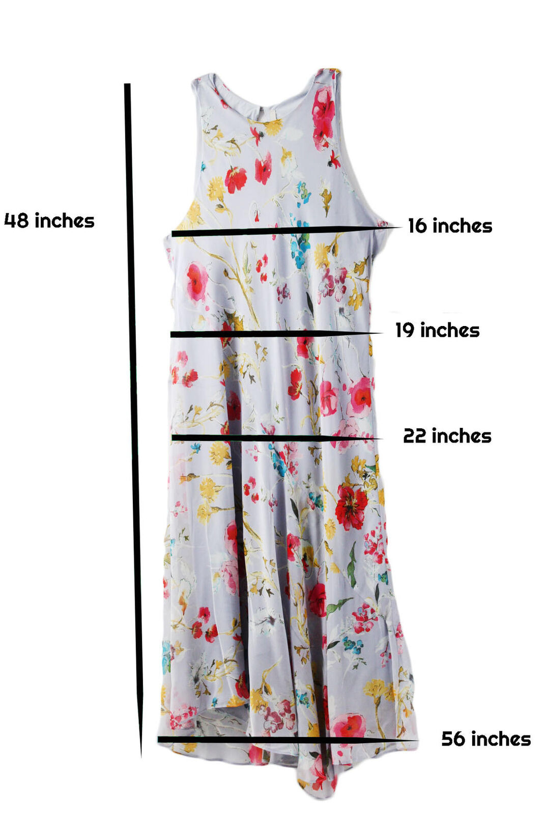 Women Dress RACHEL Rachel Roy Womens Floral Print Knee-Length Sundress Blue L