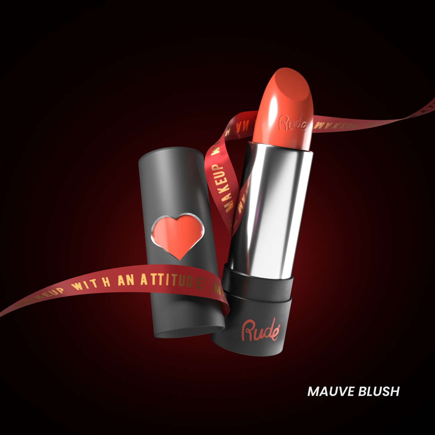 Lipstick RUDE Hydro Shine Moisturizing Lipstick Mauve Blush 0.13 oz