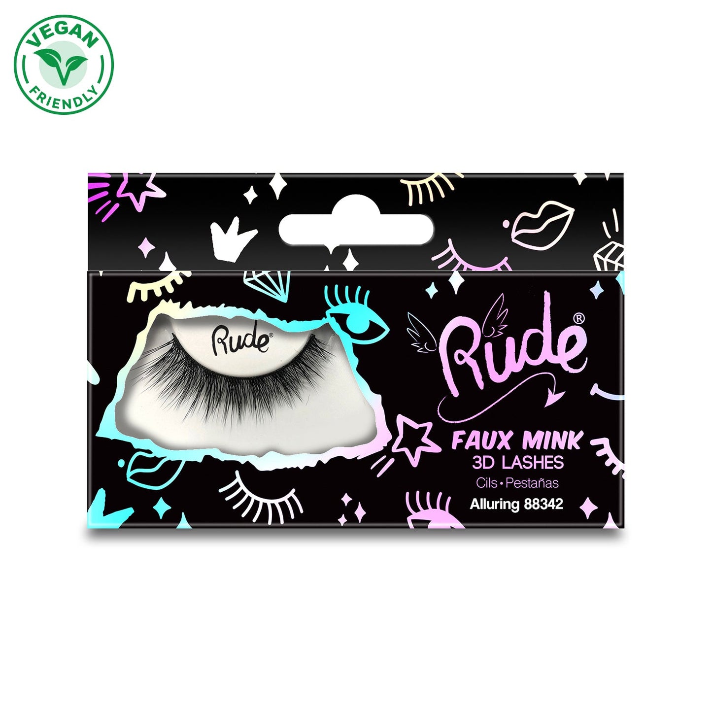 False Eyelashes RUDE Essential Faux Mink 3D Lashes Alluring
