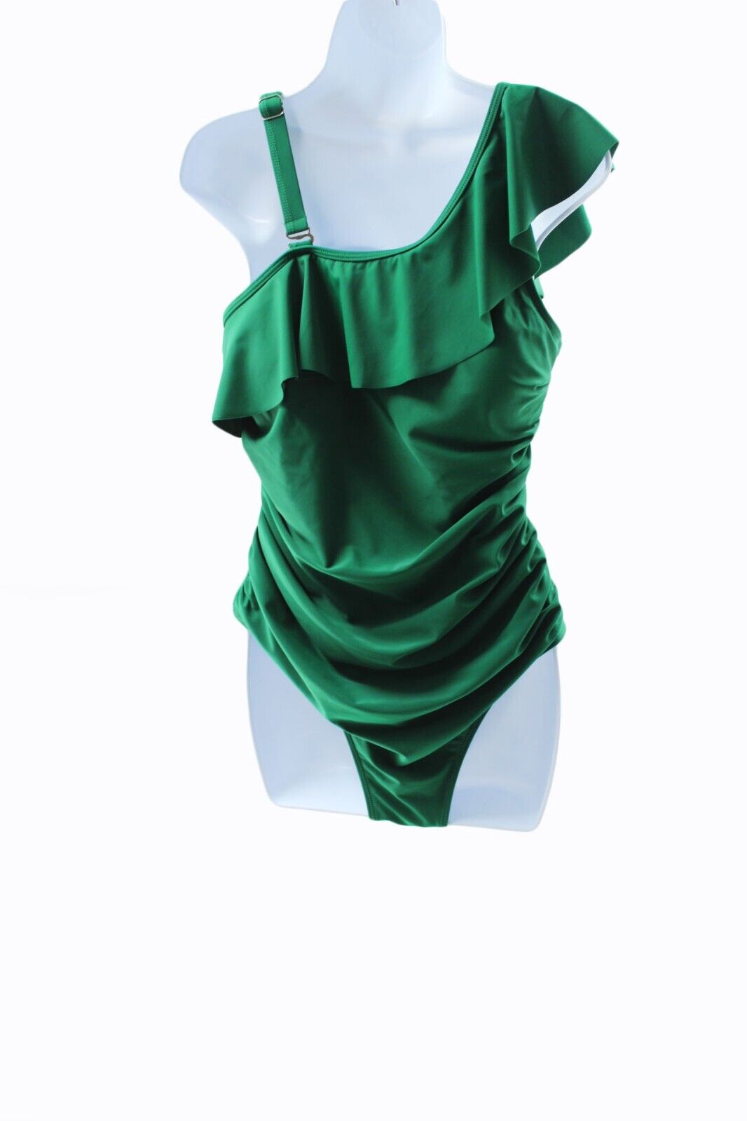 Women Swimsuit Aqua Eve Women One Shoulder Swimsuit Size XL Green