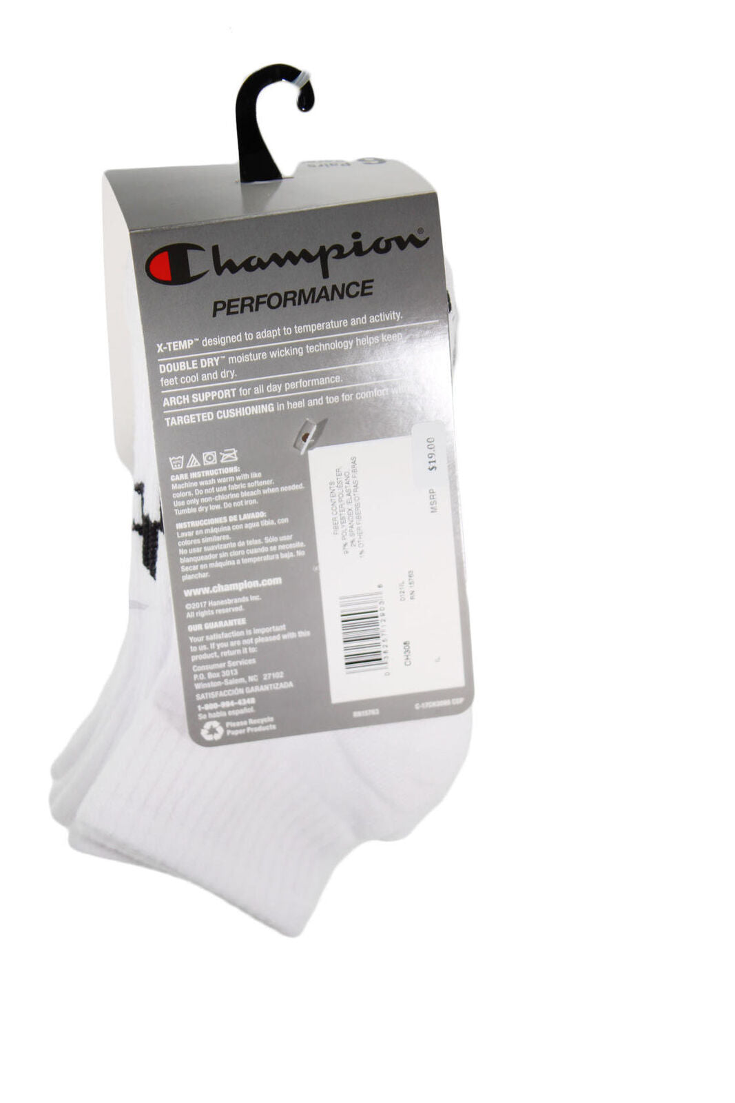 Women Socks Double Dry 6-Pair Pack Performance Ankle Socks Shoe Size 5-9