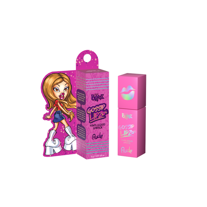 RUDE Bratz Gossip Lipz Vinyl Liquid Lipstick Hush-Hush 0.07 oz