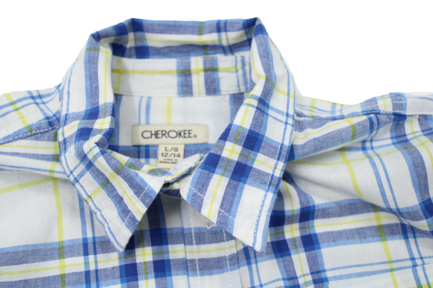 Big Boys Cotton Striped Long Sleeve Shirt Size L 12/14 Mulitcolor by Cherokee -Preowned