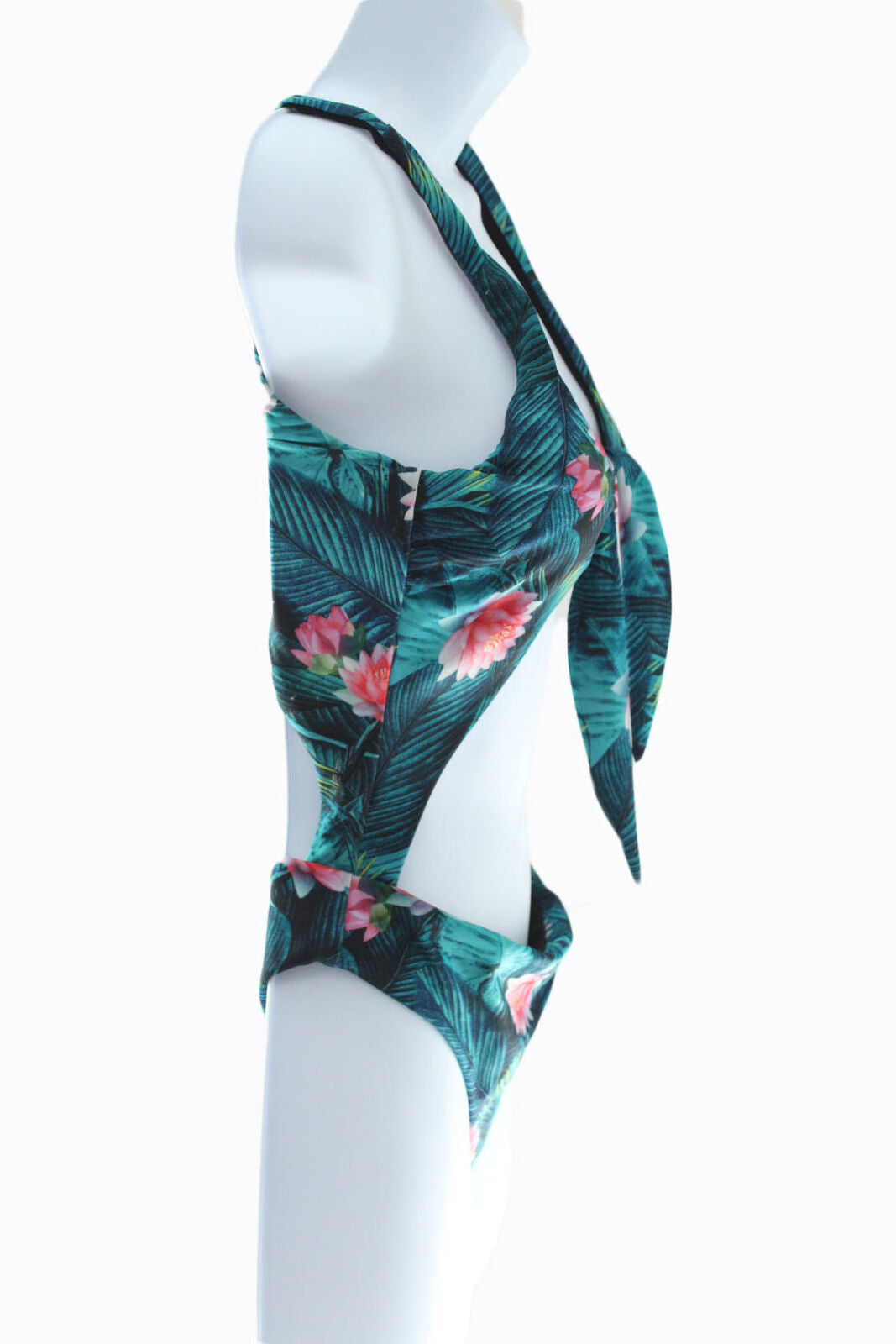 Reef Junior's Wild Heart Tie Front One Piece Swim Suit Size Small Multi
