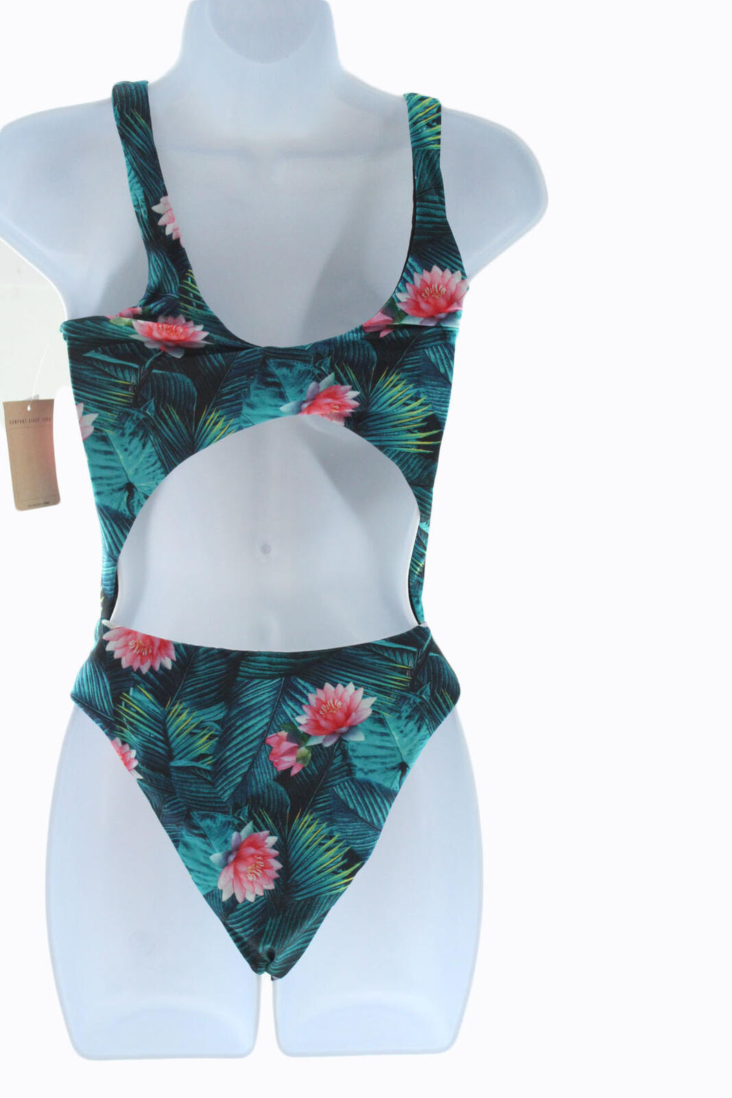 Reef Junior's Wild Heart Tie Front One Piece Swim Suit Size Small Multi