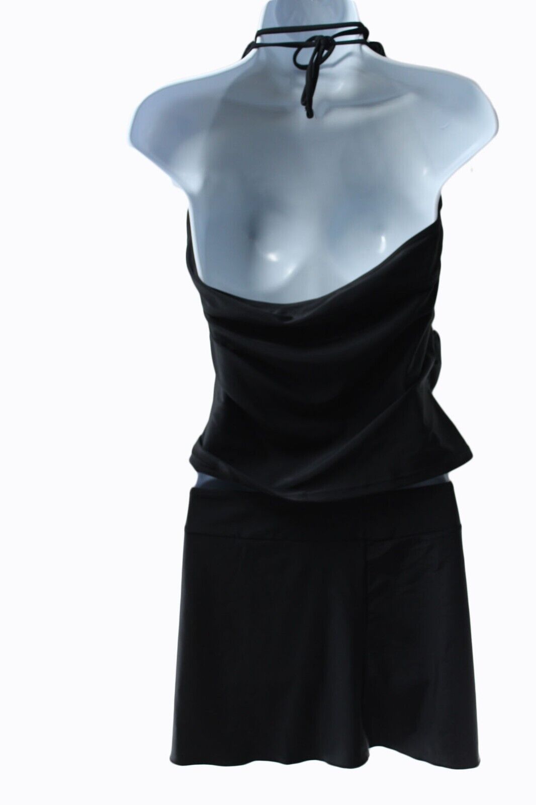 Women Swimsuit Unbranded Women Sleeveless Halter Tankini Size XL Black