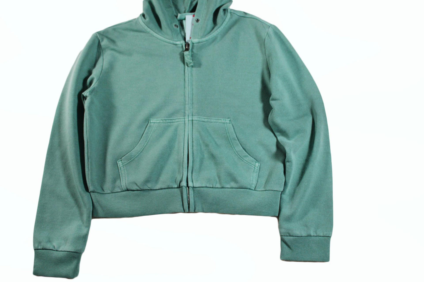 Cat & Jack Big Girls French Terry Zip-Up Hoodie Sweatshirt Size M Ocean Green