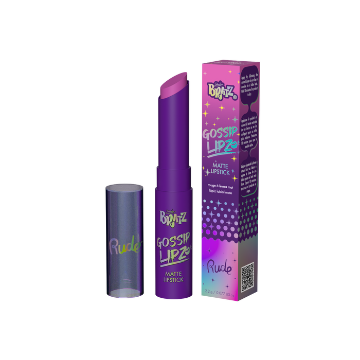 RUDE Bratz Gossip Lipz Matte Lipstick Fashionista 0.077 oz
