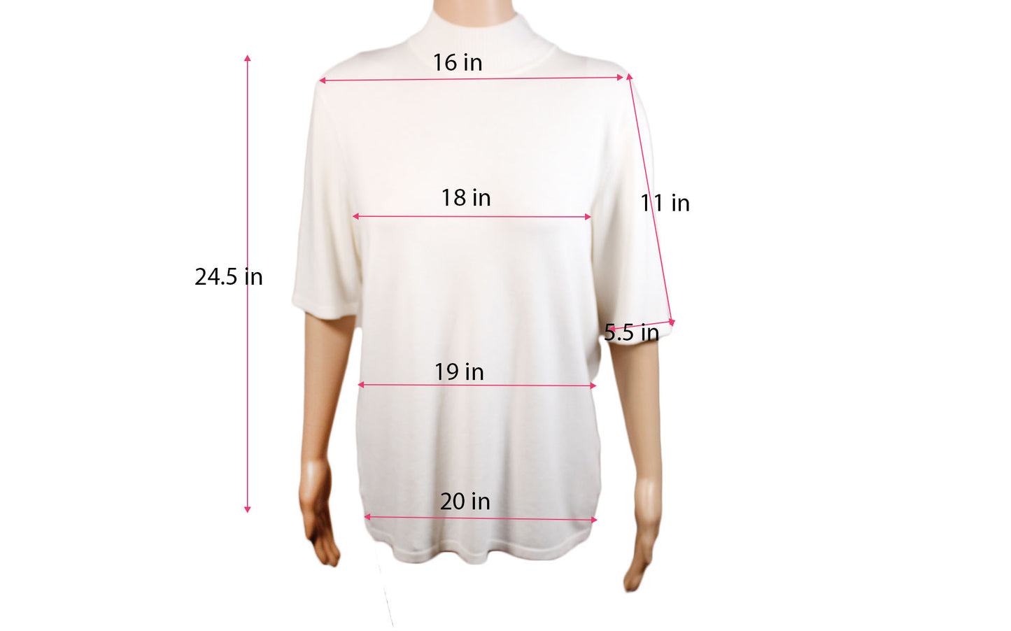 Women Top EP Modern by Evan-Picone Womens Elbow Sleeve Mock Neck Top SZ L Beige