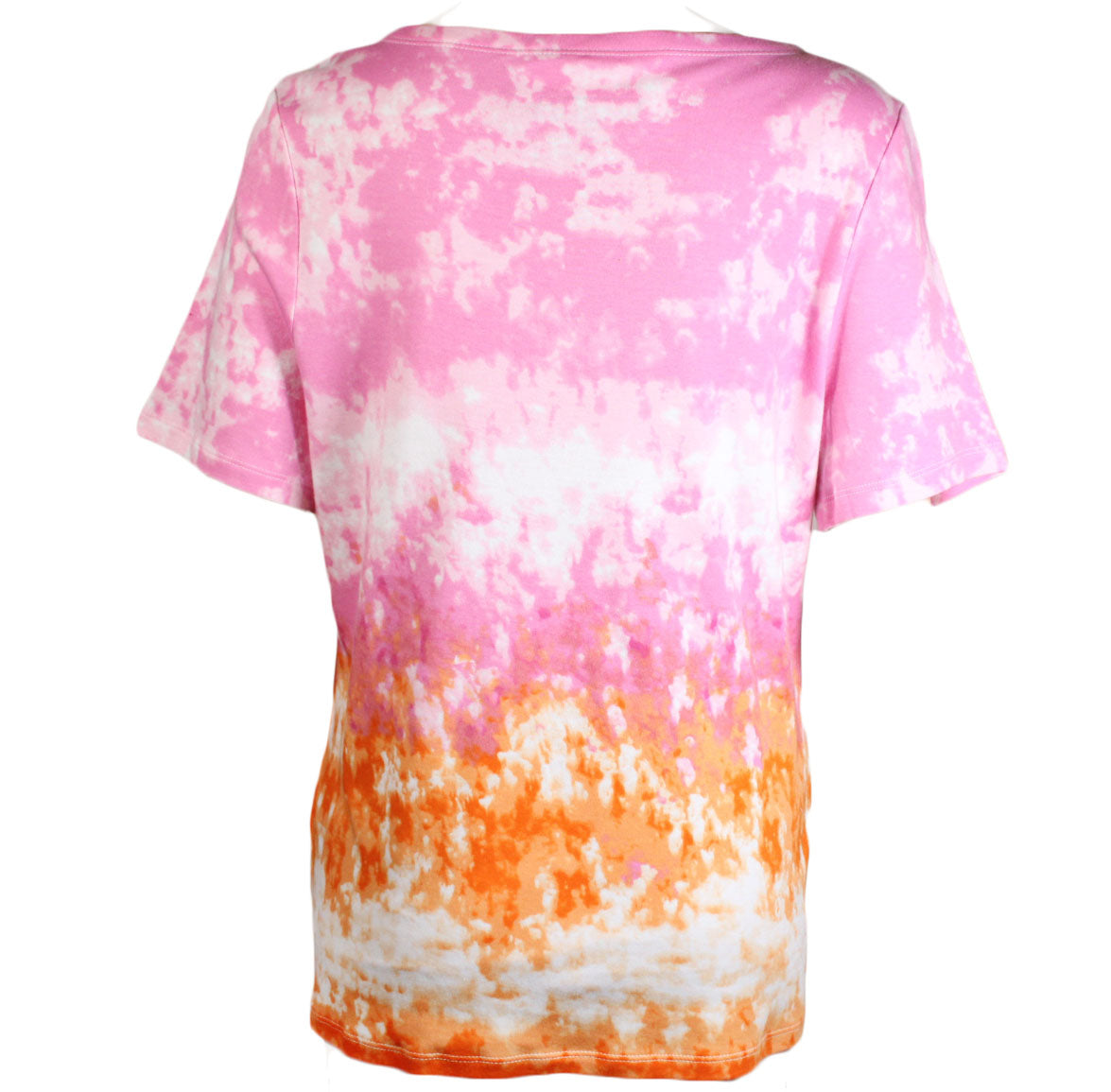 Women Top Charter Club Cotton Tie-Dyed Top Size M Multicolor