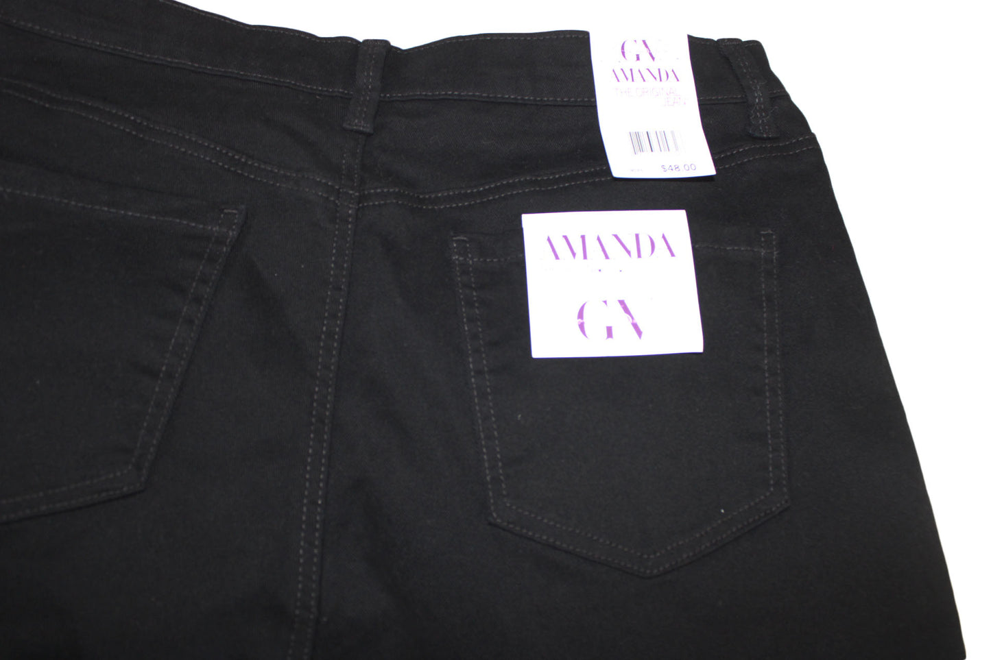 Women Jeans Gloria Vanderbilt Women's Amanda Classic Tapered Jean Black Size 14