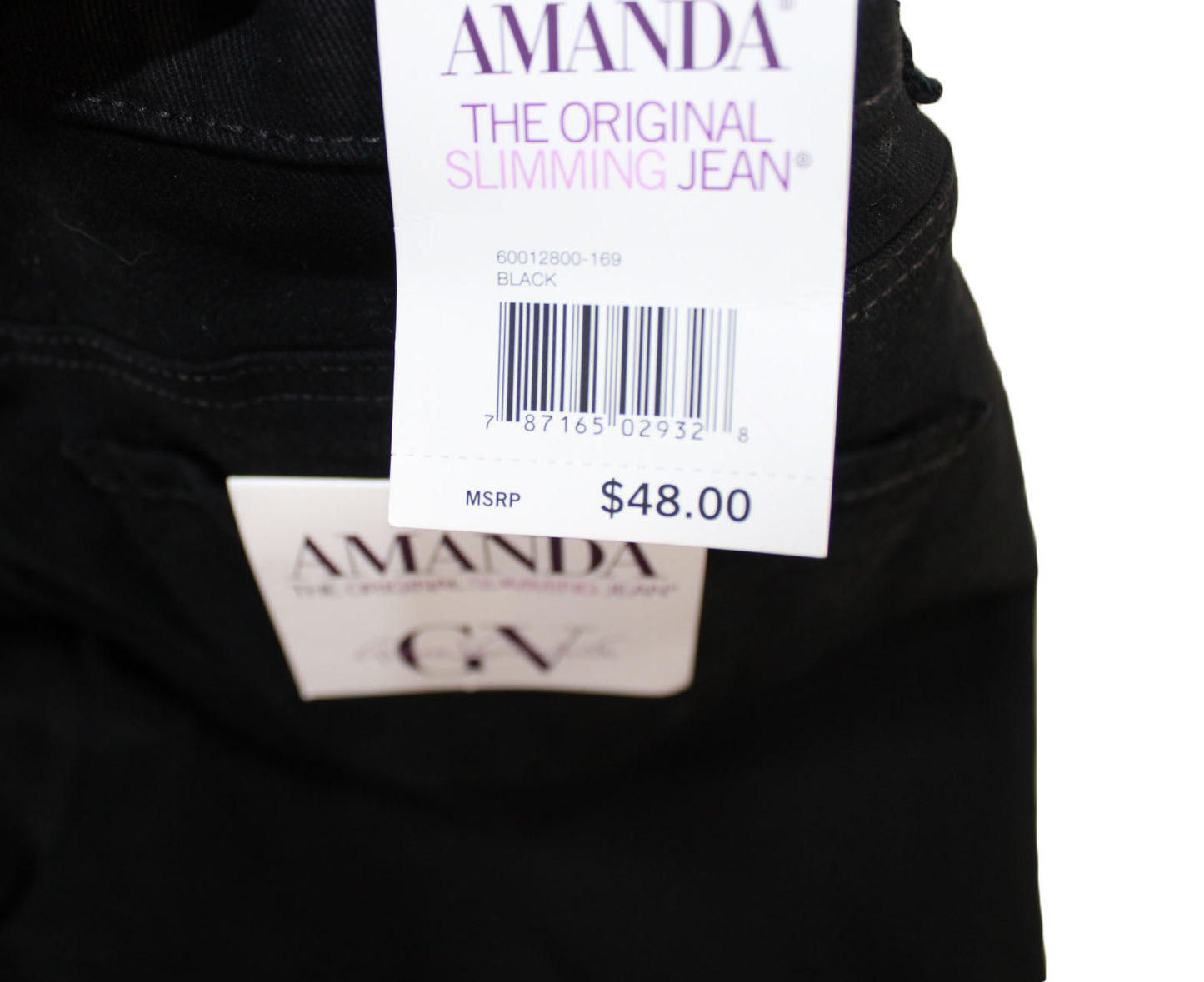 Women Jeans Gloria Vanderbilt Women's Amanda Classic Tapered Jean Black Size 14