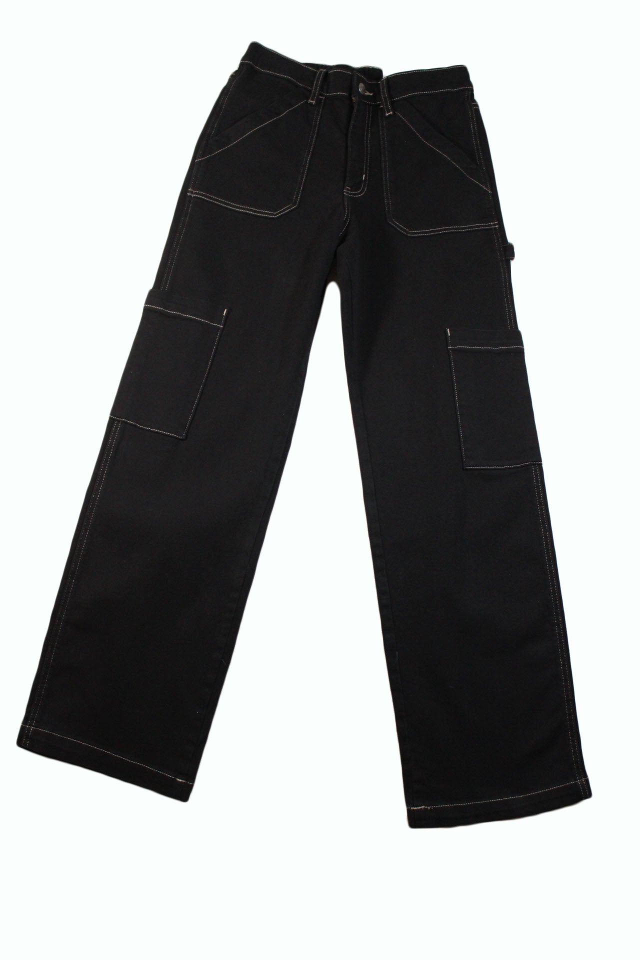 Teen Jeans Arizona Jean Womens Highest Rise Straight Leg Jean Size 4 Black