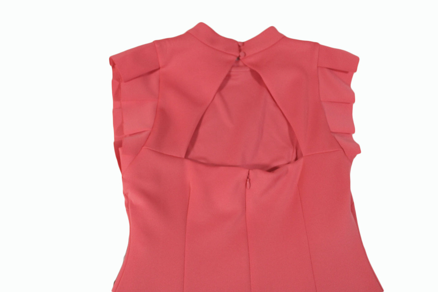 Women Dress Willow Green Women Short Sleeve Open Back Dress Size 12 Coral