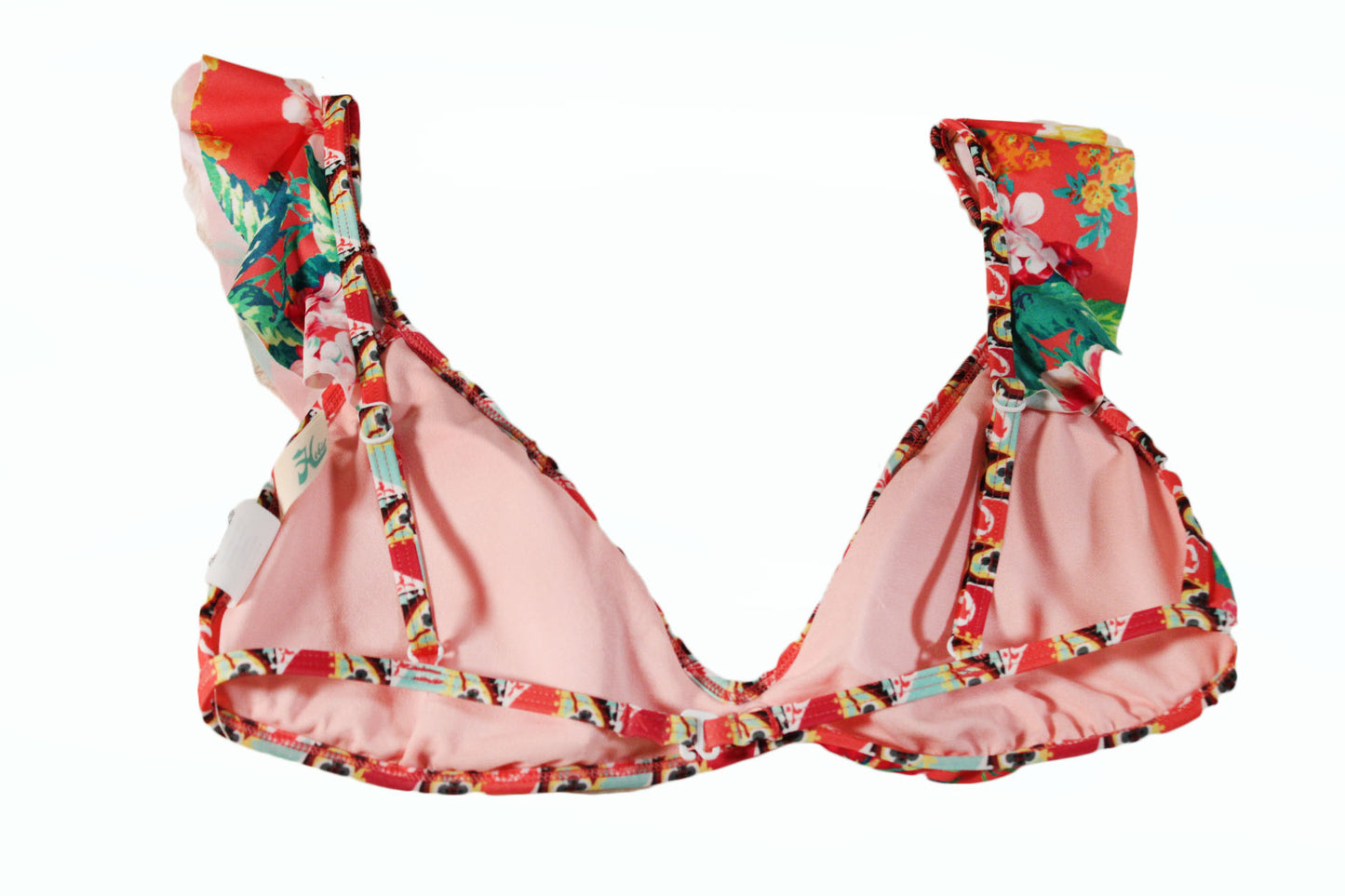 Bikini Top Hobie Floral Multicolor Bikini Swimsuit Top Size Large