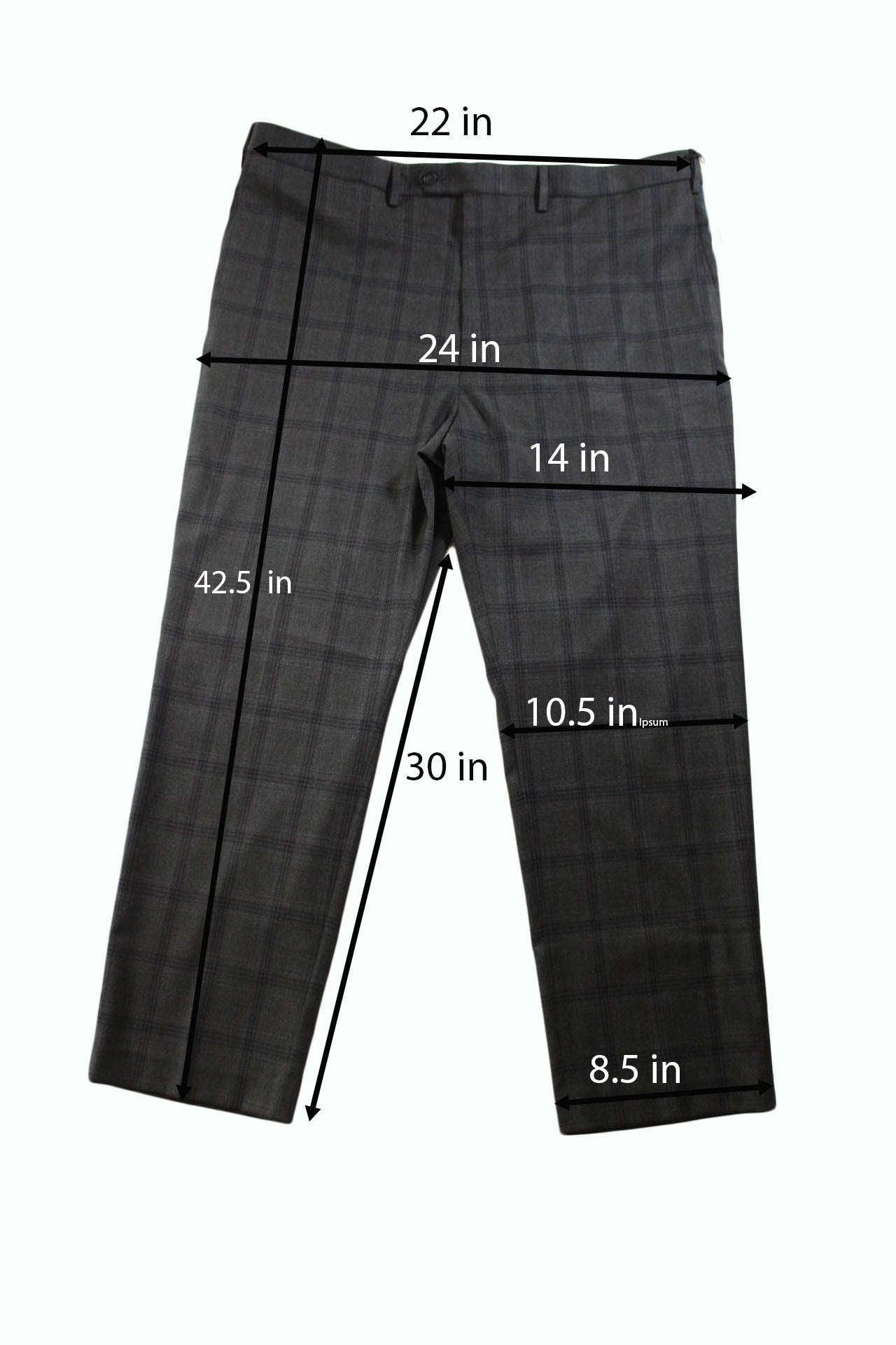Men Dress Pants Shaquille O'Neal Mens Flat Front Suit Pants 44w X 30L Grey