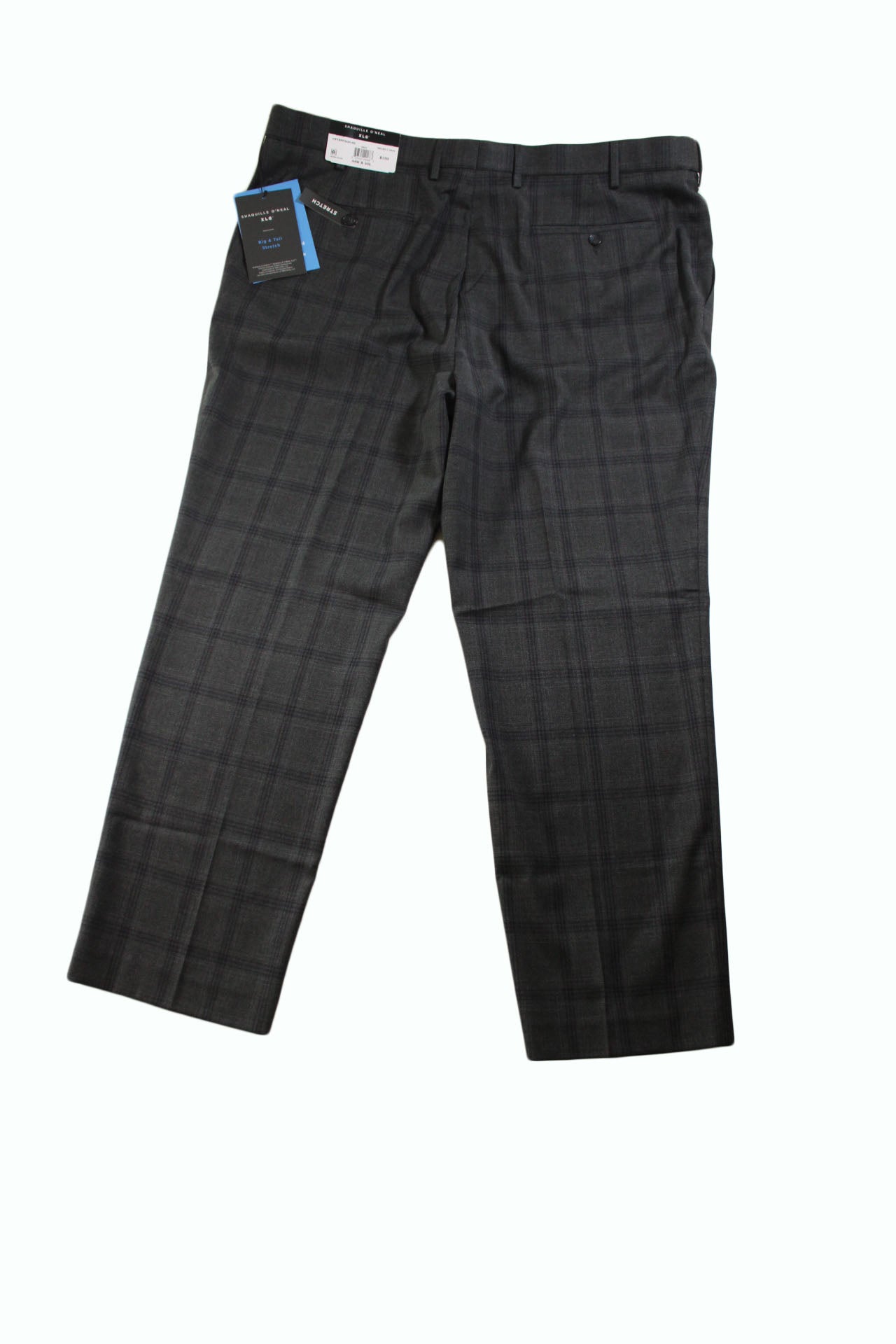 Men Dress Pants Shaquille O'Neal Mens Flat Front Suit Pants 44w X 30L Grey