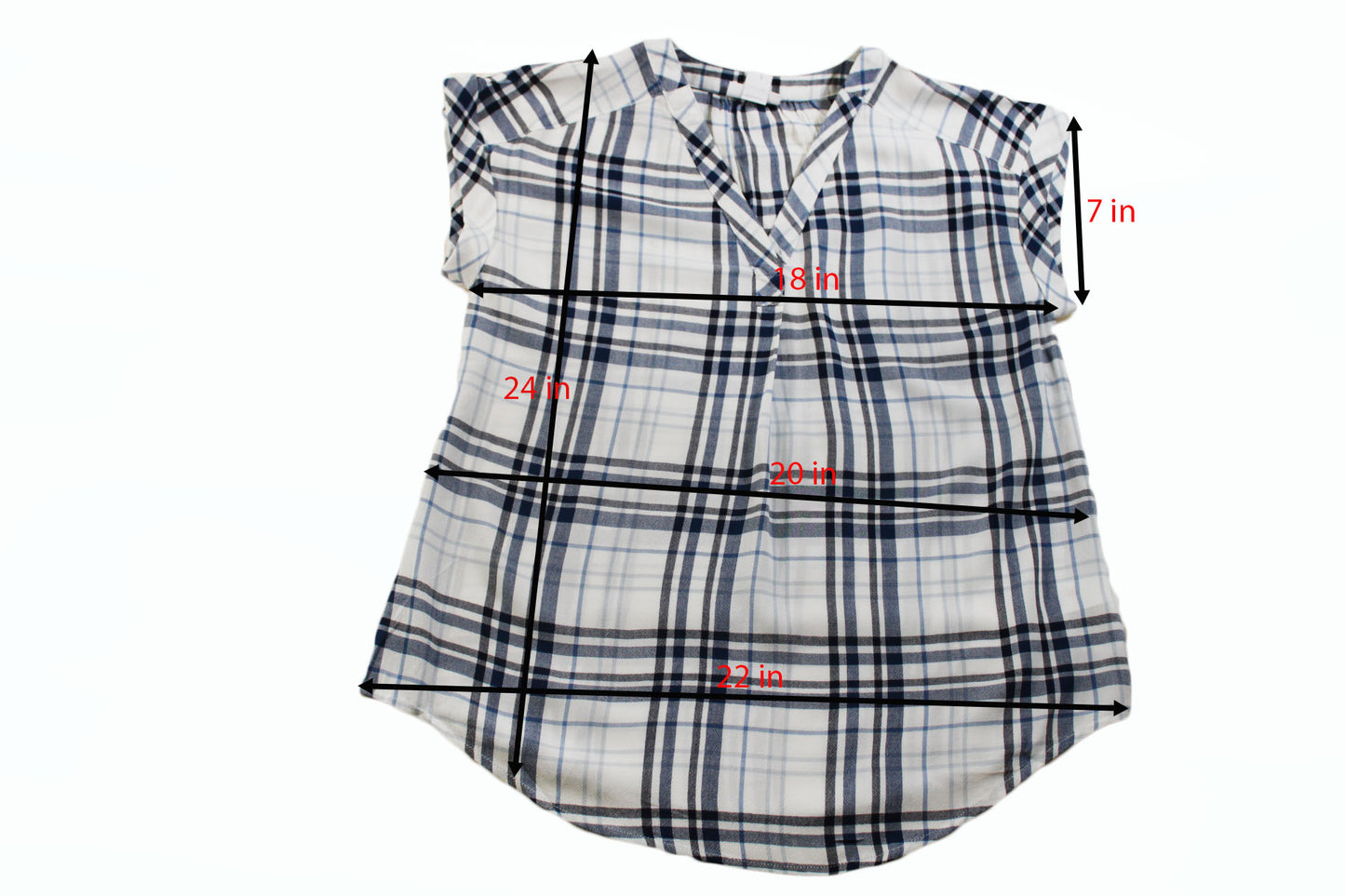 Women Top Liz Claiborne Women Plaid V Neck Top Size XS Plaid