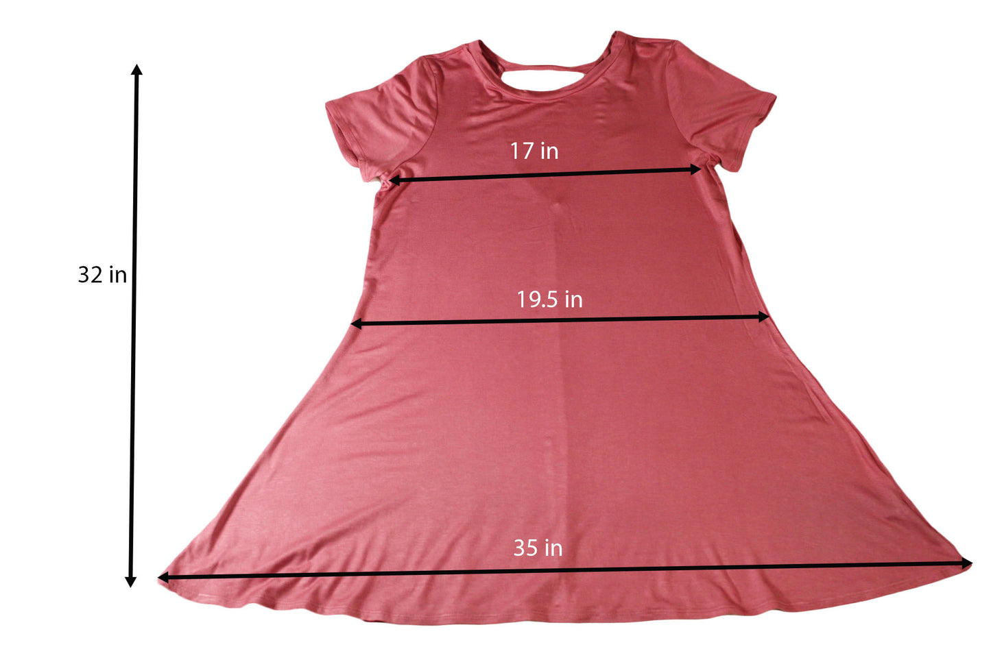 Women Top Love Cameron Women Open Back Tunic Size L Dusty Rose