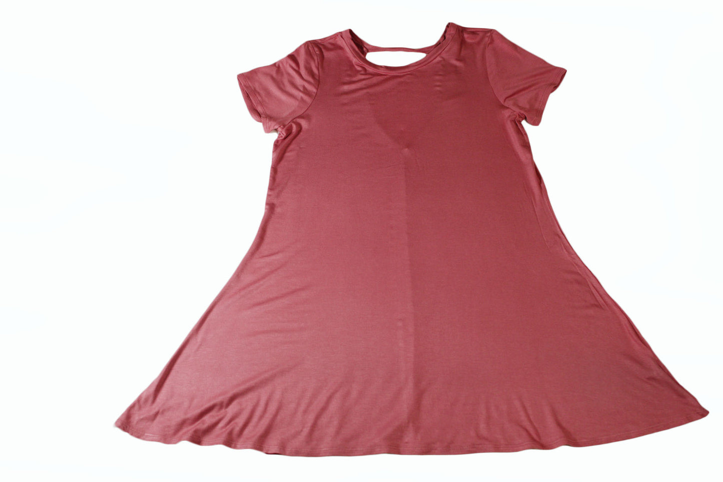 Women Top Love Cameron Women Open Back Tunic Size L Dusty Rose