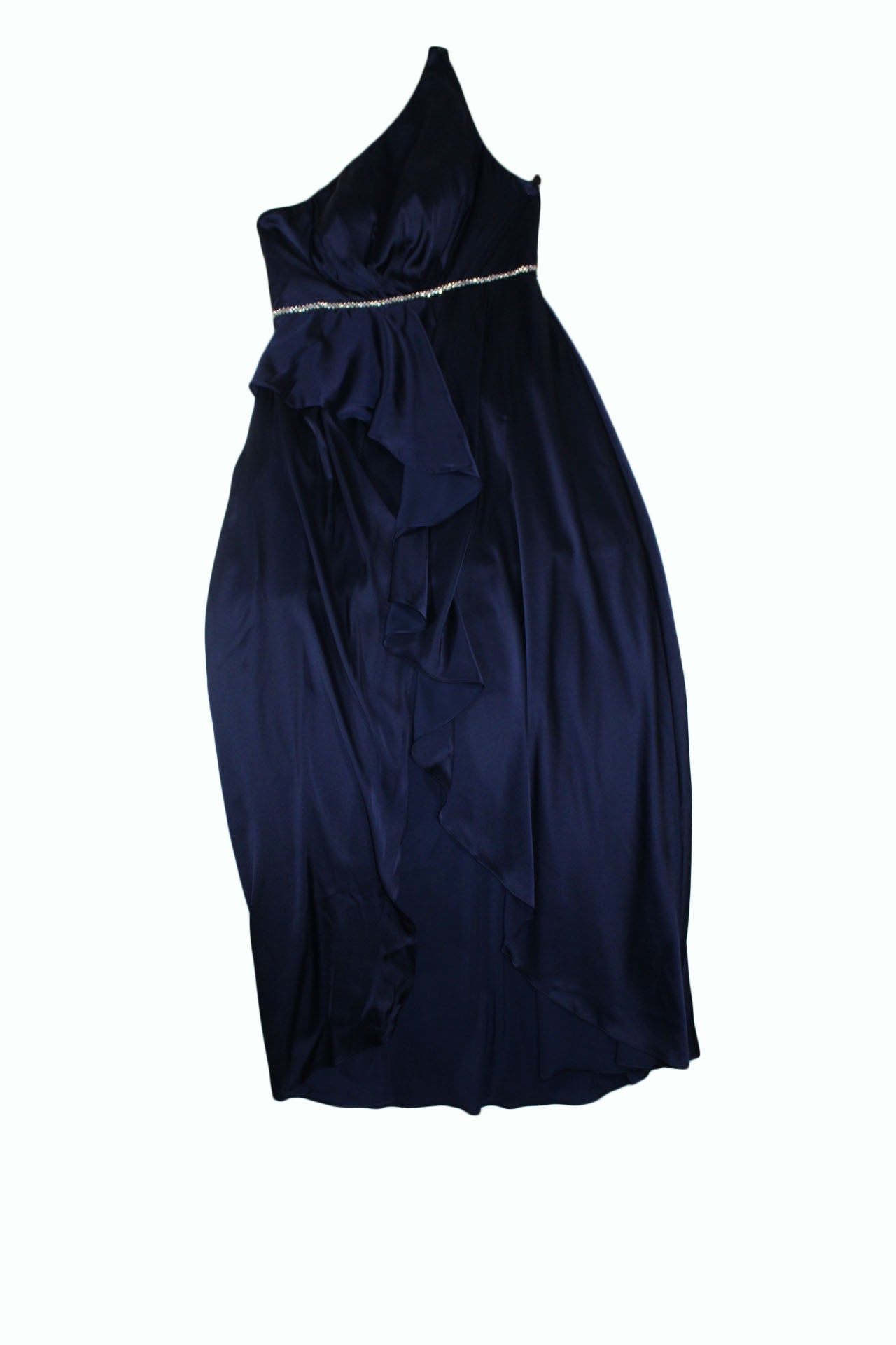 Women Dress Premier Amour One Shoulder Sleeveless Evening Gown Size 12 Navy