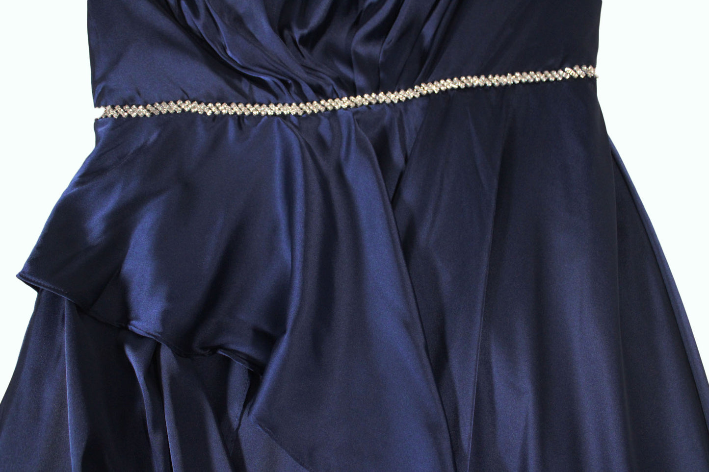 Women Dress Premier Amour One Shoulder Sleeveless Evening Gown Size 12 Navy