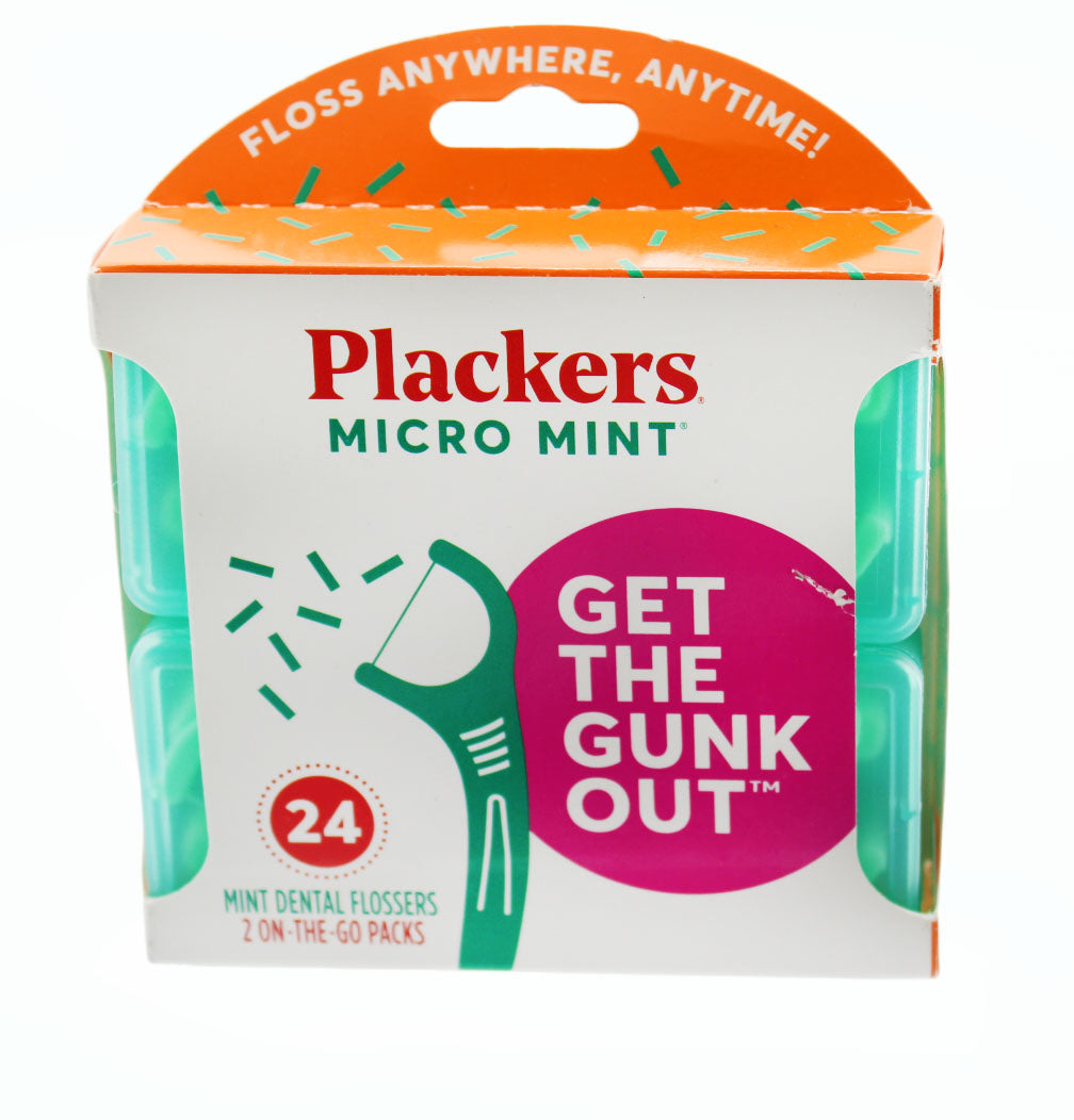 Dental Plackers Micro Mint Freshens Breath 24 Units Dental Flossers 2 Pack