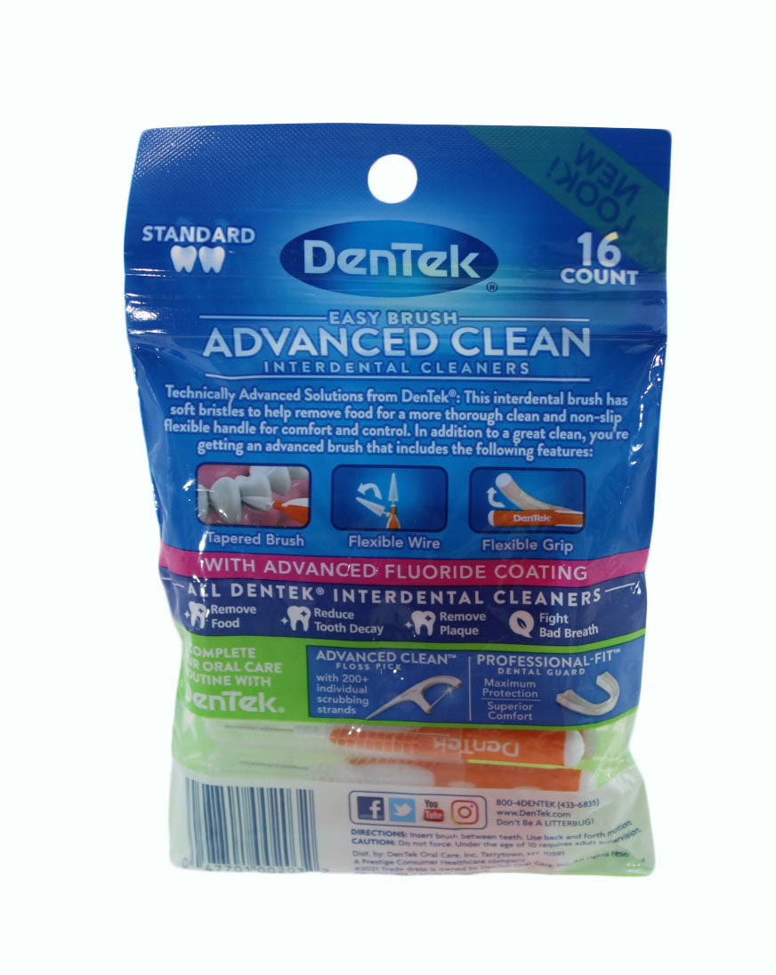 Dental Floss DenTek Easy Brush Cleaners 16 Count 2 Pack