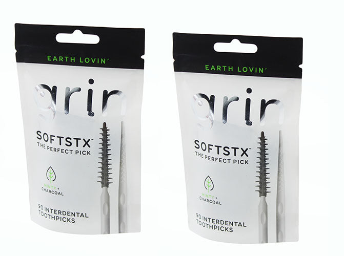 Dental Floss Grin Softstx Charcoal 90 Ct 2 Pack