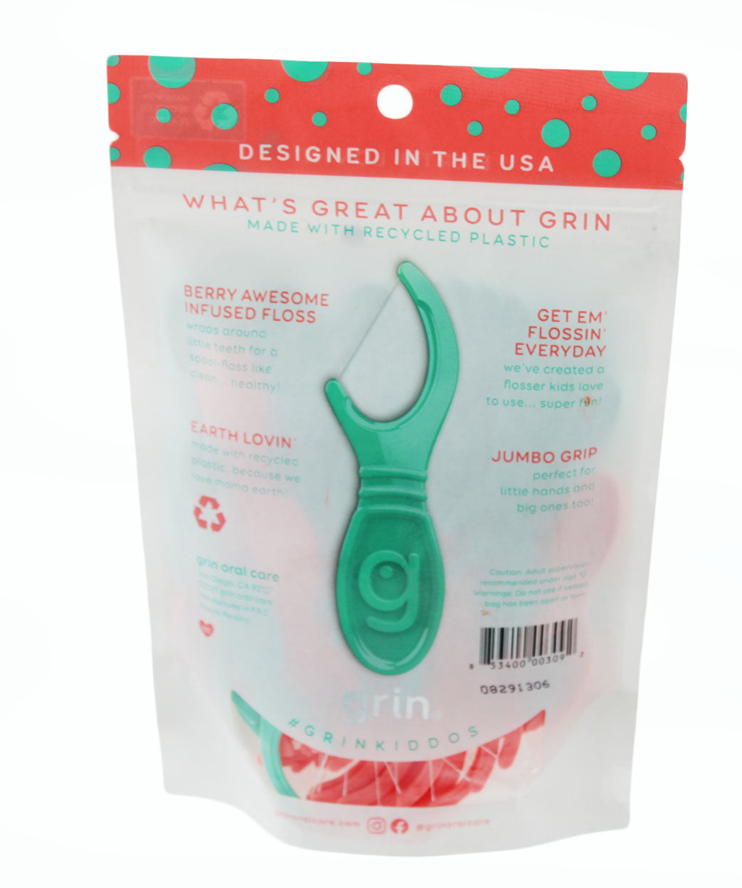 Dental Floss Grin Kiddo Flossers-80 Count 2 Pack