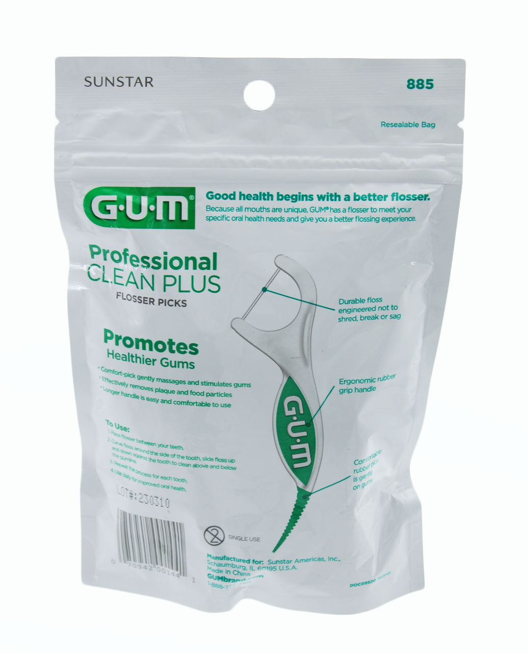 Dental Floss Gum Pro Clean Fresh Mint Flosser Picks - 60 Count 2 Pack
