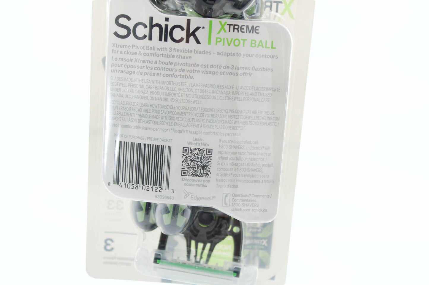 Men Razor Schick 3 Pack Xtreme Pivot Ball Disposable Razor 2 Pcs
