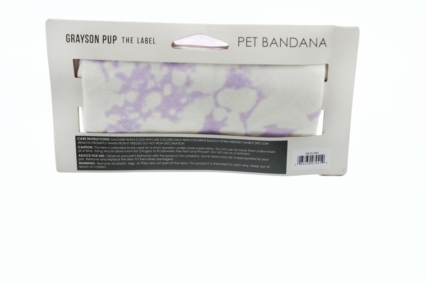 Grayson Pup Tie Dye Dog Bandana Purple One Size FIts Most 2 Pack