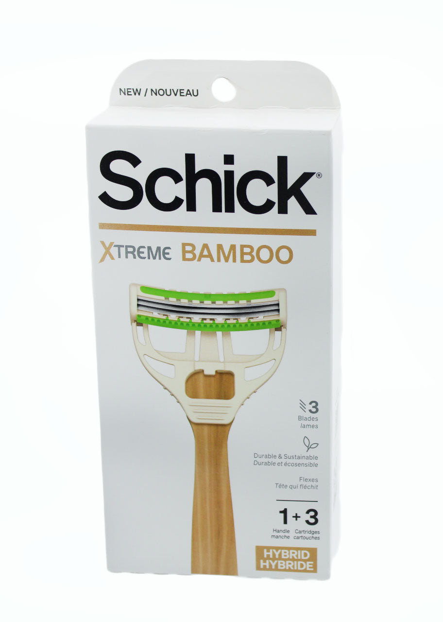 Men Razor Schick Xtreme 3-Blade Bamboo Disposable Razor All Skin Types 3 Ct/2 PK