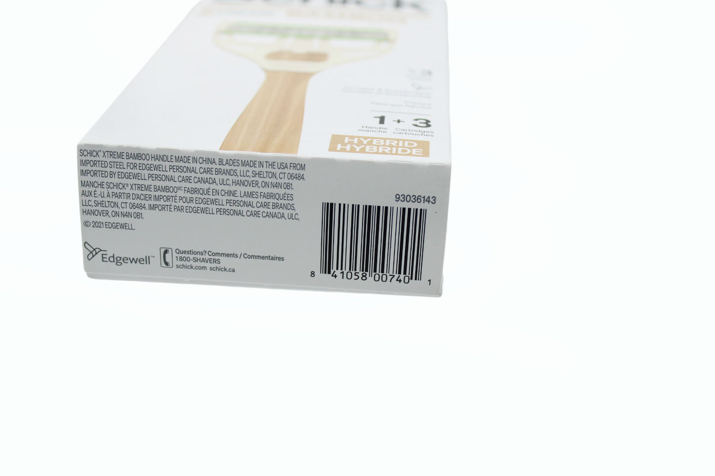 Men Razor Schick Xtreme 3-Blade Bamboo Disposable Razor All Skin Types 3 Ct/2 PK