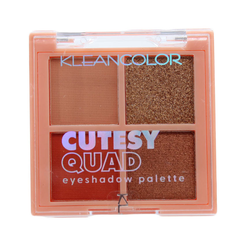 KleanColor Cutesy Quad Eye Shadow Palette In 4 Colors Copper Coin 2 Pack