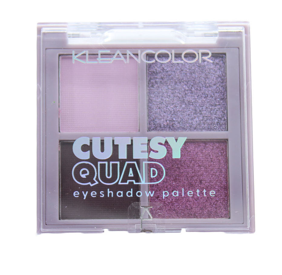 KleanColor Cutesy Quad Eye Shadow Palette In 4 Colors Prism Verbana 2 Pack