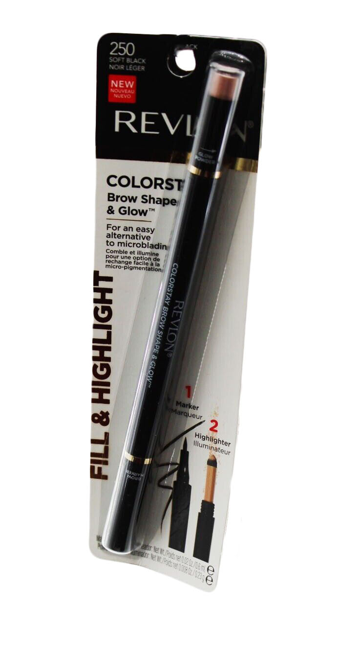 Eyebrown Pencil Revlon Colorstay Brow Shape and Glow 250 Soft Black 0.05oz